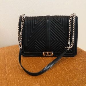 Chevron Quilted Jumbo Love Crossbody